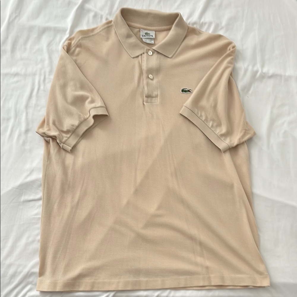 Lacoste Tan Polo Shirt Classic Short Sleeve men’s size 6 XL